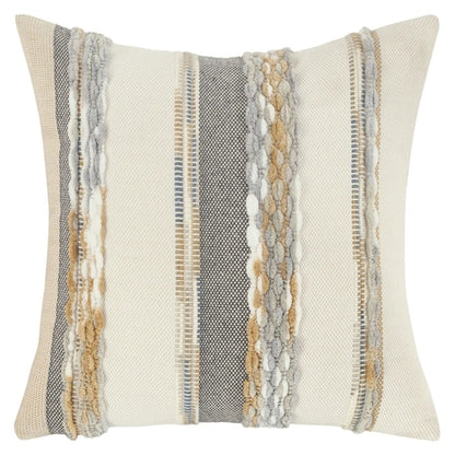 Boho Striped Chenille Throw Pillowcases